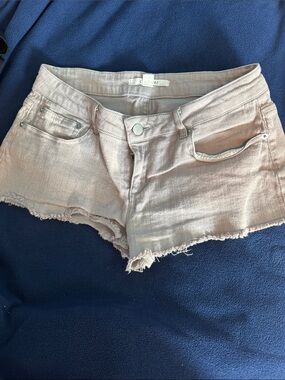 Juniors light gray Denim Cutoff short Shorts